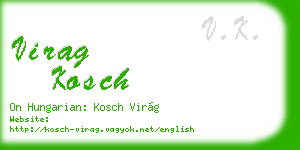 virag kosch business card